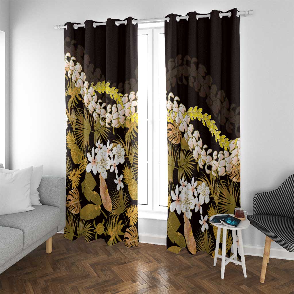 Kula Aloha Hawaii Lei Window Curtain Tropical Flowers Elegant Vibe - Polynesian Pride