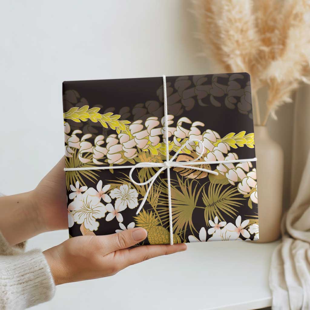 Kula Aloha Hawaii Lei Wrapping Paper Tropical Flowers Elegant Vibe - Polynesian Pride