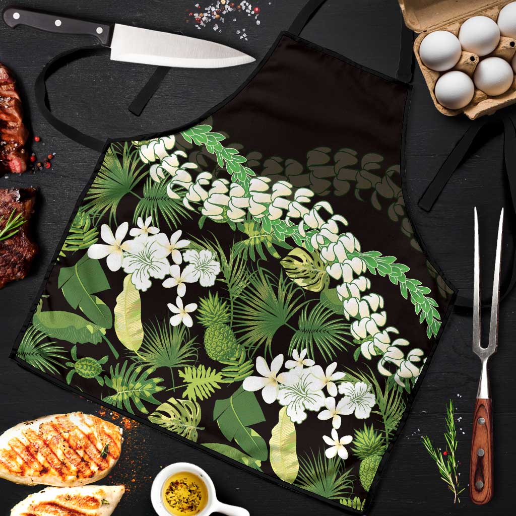 Omaomao Aloha Hawaii Lei Apron Tropical Flowers Elegant Vibe - Polynesian Pride