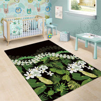 Omaomao Aloha Hawaii Lei Area Rug Tropical Flowers Elegant Vibe - Polynesian Pride