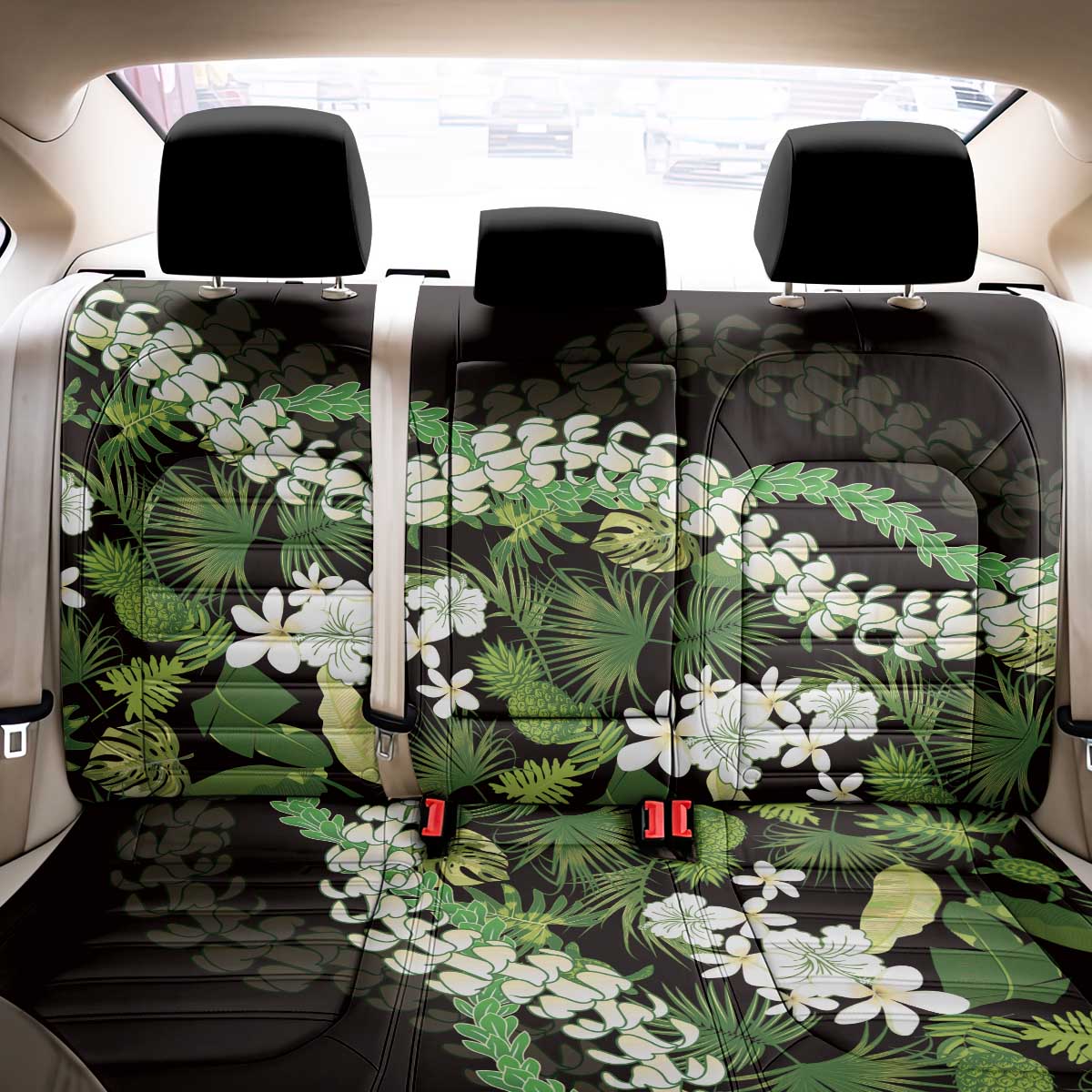 Omaomao Aloha Hawaii Lei Back Car Seat Cover Tropical Flowers Elegant Vibe - Polynesian Pride