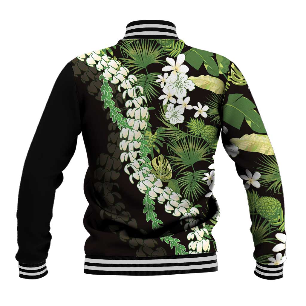 Omaomao Aloha Hawaii Lei Baseball Jacket Tropical Flowers Elegant Vibe - Polynesian Pride