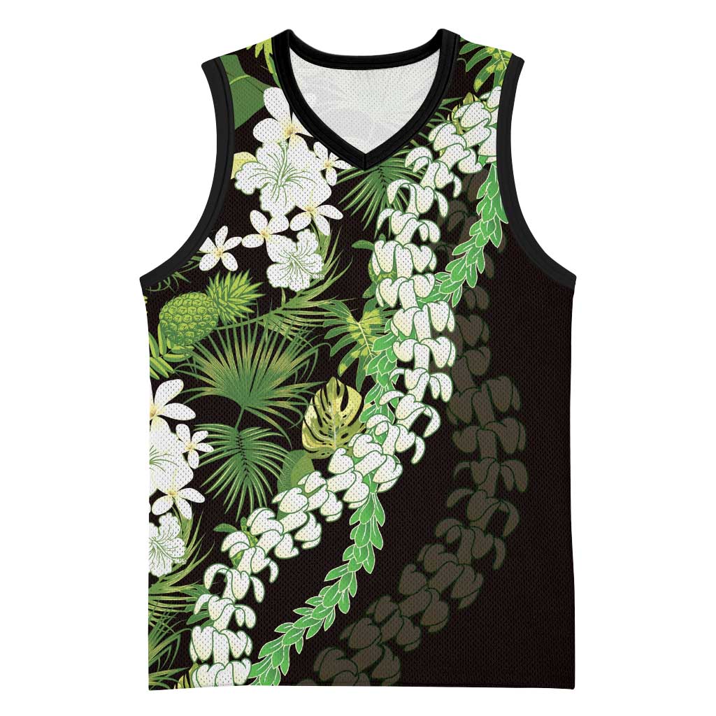 Omaomao Aloha Hawaii Lei Basketball Jersey Tropical Flowers Elegant Vibe - Polynesian Pride