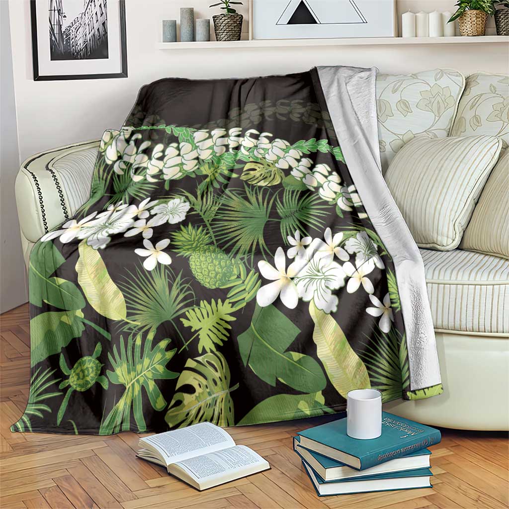 Omaomao Aloha Hawaii Lei Blanket Tropical Flowers Elegant Vibe - Polynesian Pride