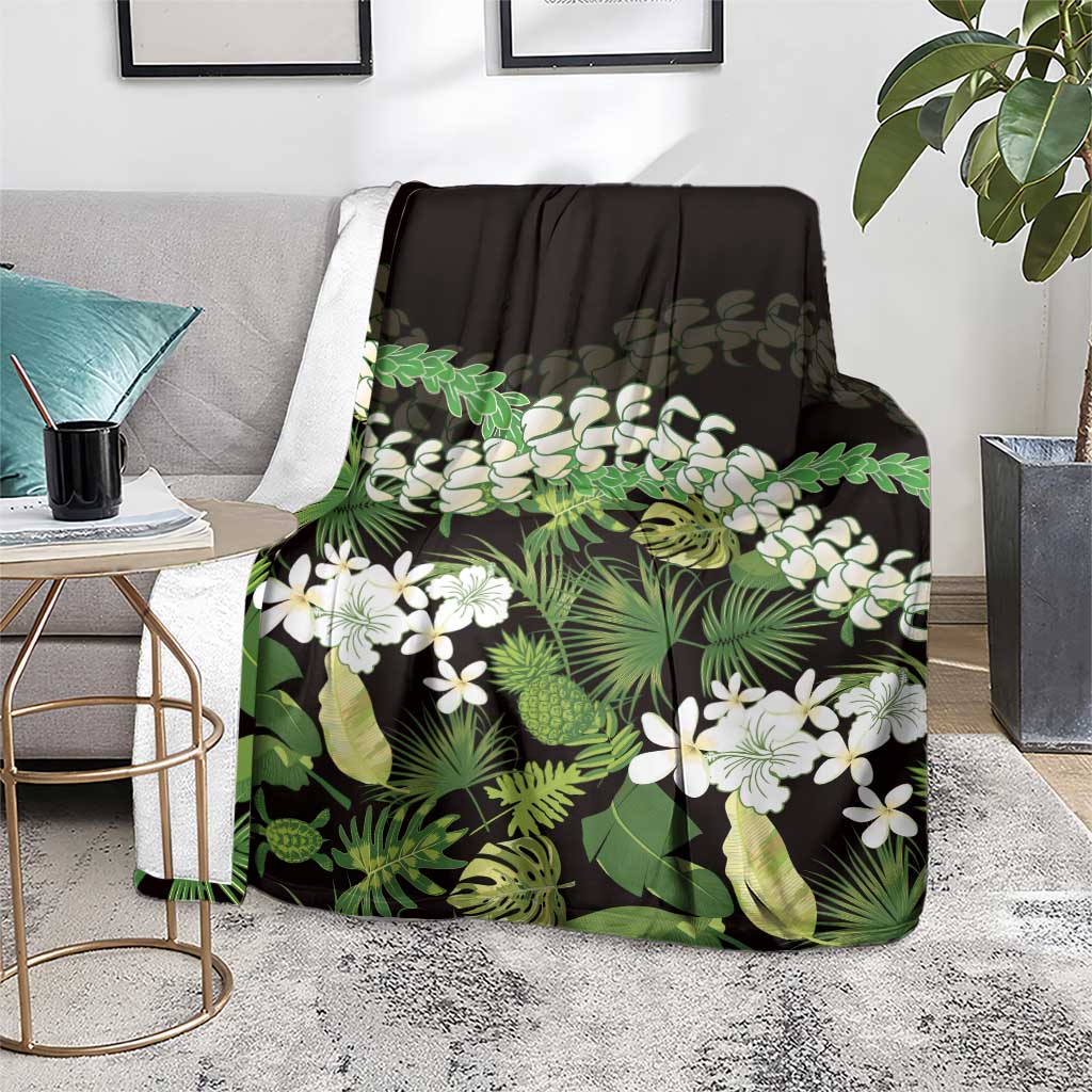 Omaomao Aloha Hawaii Lei Blanket Tropical Flowers Elegant Vibe - Polynesian Pride
