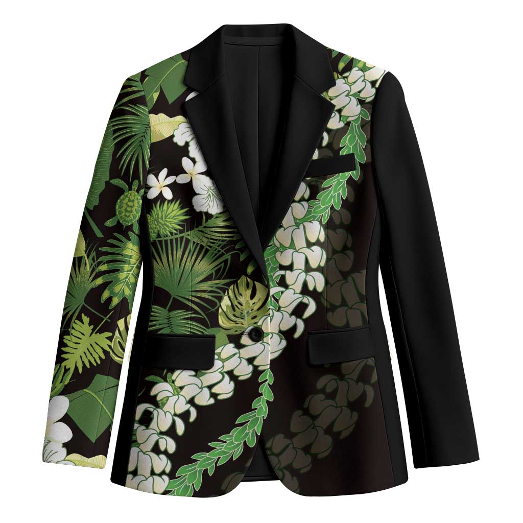 Omaomao Aloha Hawaii Lei Blazer Tropical Flowers Elegant Vibe - Polynesian Pride