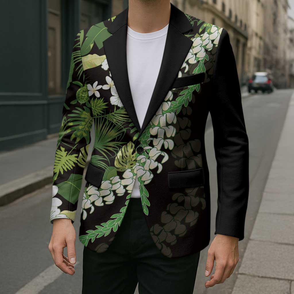 Omaomao Aloha Hawaii Lei Blazer Tropical Flowers Elegant Vibe - Polynesian Pride