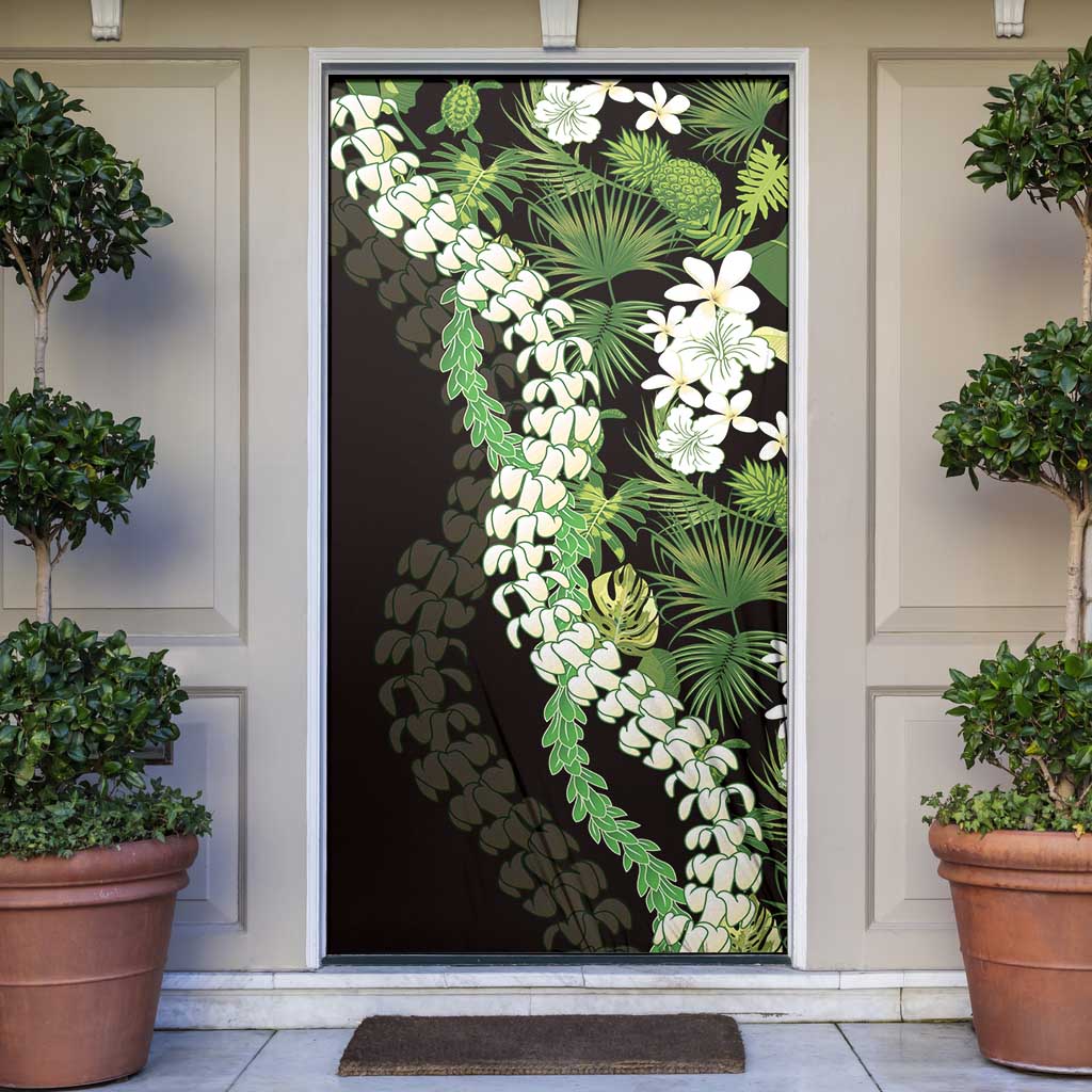 Omaomao Aloha Hawaii Lei Door Cover Tropical Flowers Elegant Vibe - Polynesian Pride