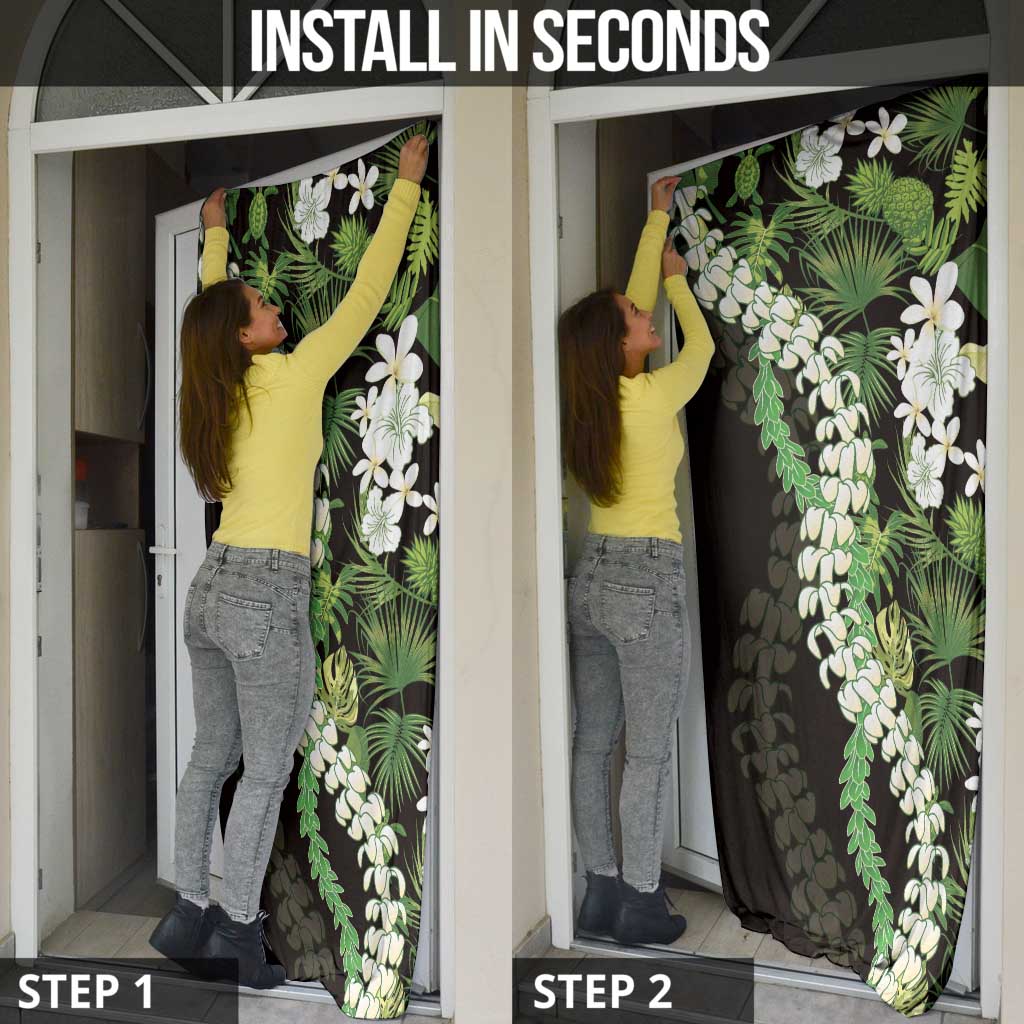 Omaomao Aloha Hawaii Lei Door Cover Tropical Flowers Elegant Vibe - Polynesian Pride