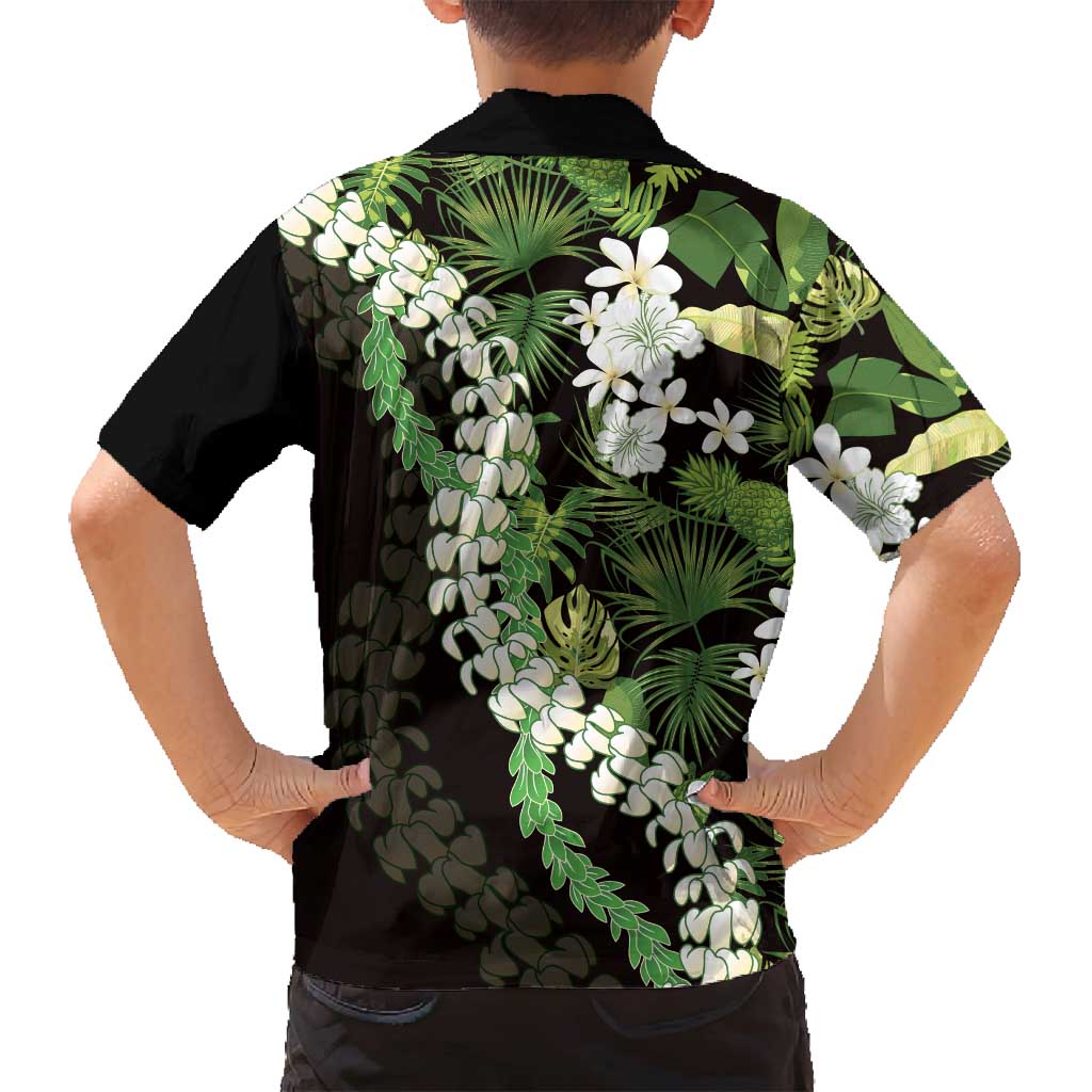Omaomao Aloha Hawaii Lei Family Matching Long Sleeve Bodycon Dress and Hawaiian Shirt Tropical Flowers Elegant Vibe LT14 - Polynesian Pride