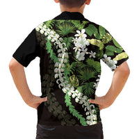 Omaomao Aloha Hawaii Lei Family Matching Off Shoulder Short Dress and Hawaiian Shirt Tropical Flowers Elegant Vibe LT14 - Polynesian Pride