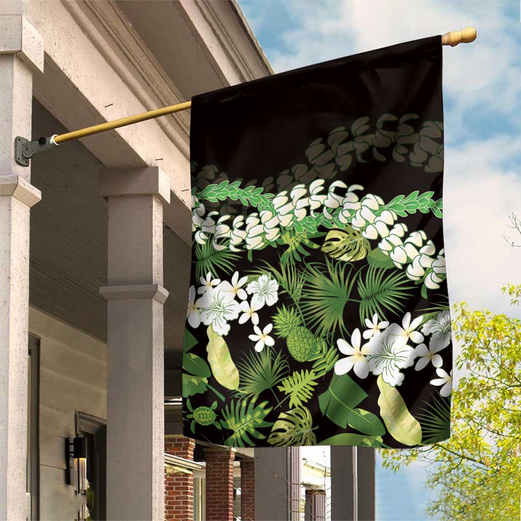 Omaomao Aloha Hawaii Lei Garden Flag Tropical Flowers Elegant Vibe - Polynesian Pride