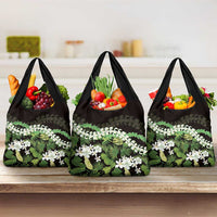 Omaomao Aloha Hawaii Lei Grocery Bag Tropical Flowers Elegant Vibe - Polynesian Pride