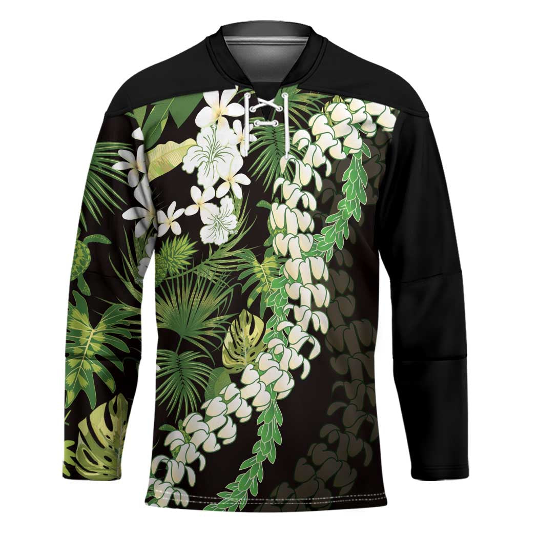 Omaomao Aloha Hawaii Lei Hockey Jersey Tropical Flowers Elegant Vibe - Polynesian Pride