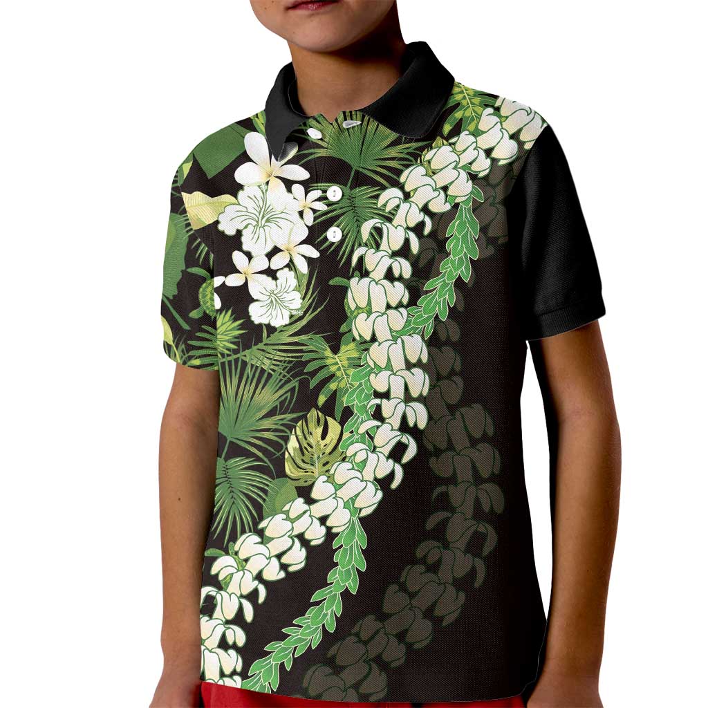 Omaomao Aloha Hawaii Lei Kid Polo Shirt Tropical Flowers Elegant Vibe - Polynesian Pride