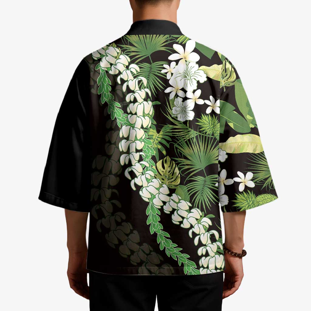 Omaomao Aloha Hawaii Lei Kimono Tropical Flowers Elegant Vibe - Polynesian Pride