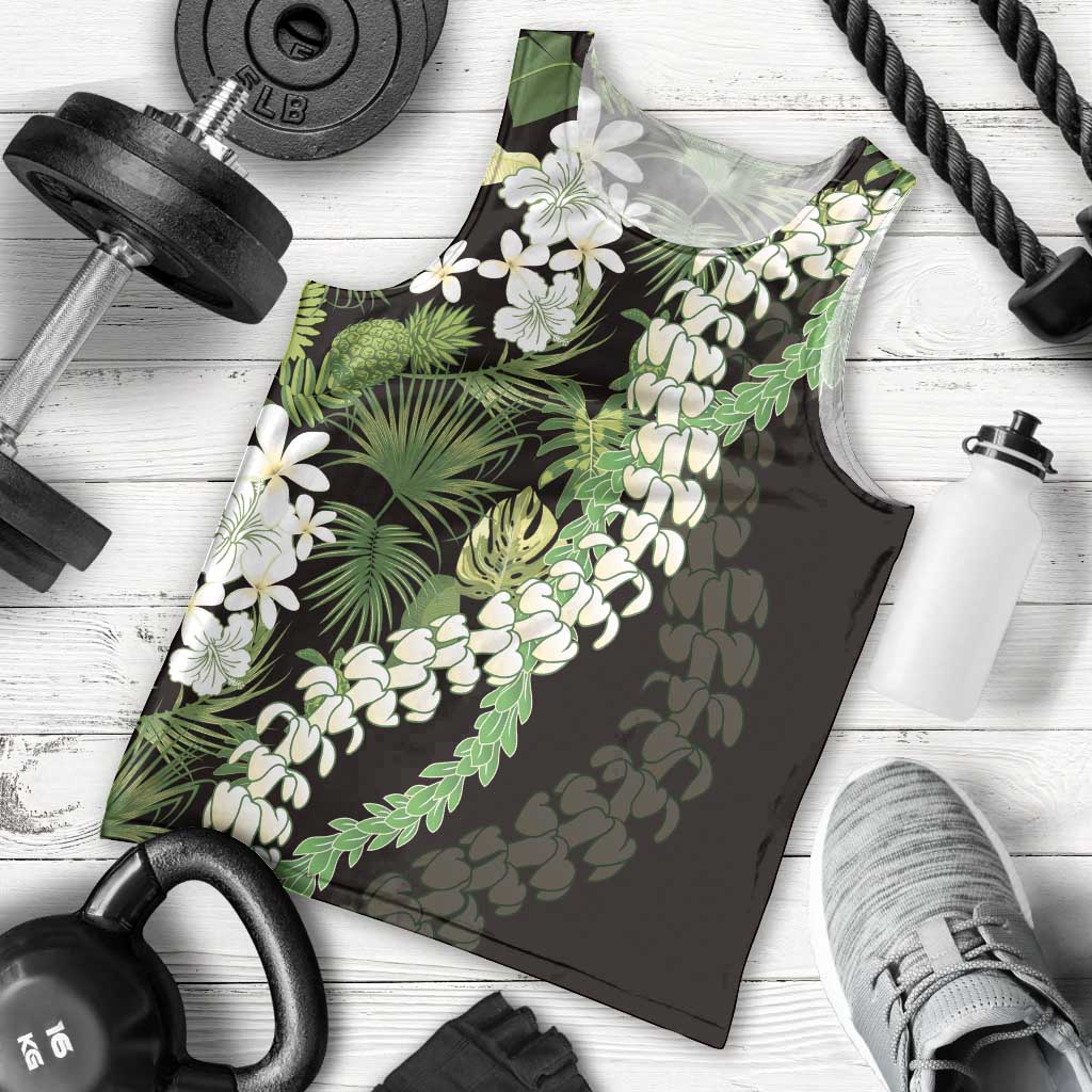 Omaomao Aloha Hawaii Lei Men Tank Top Tropical Flowers Elegant Vibe - Polynesian Pride