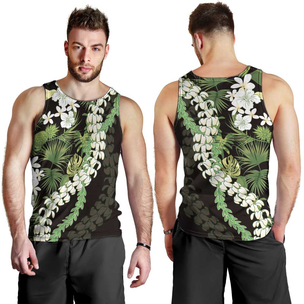Omaomao Aloha Hawaii Lei Men Tank Top Tropical Flowers Elegant Vibe - Polynesian Pride
