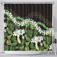 Omaomao Aloha Hawaii Lei Shower Curtain Tropical Flowers Elegant Vibe - Polynesian Pride