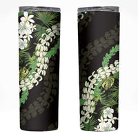Omaomao Aloha Hawaii Lei Skinny Tumbler Tropical Flowers Elegant Vibe - Polynesian Pride