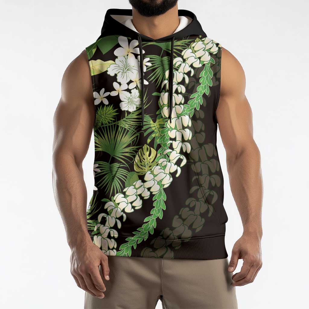 Omaomao Aloha Hawaii Lei Sleeveless Hoodie Tropical Flowers Elegant Vibe - Polynesian Pride
