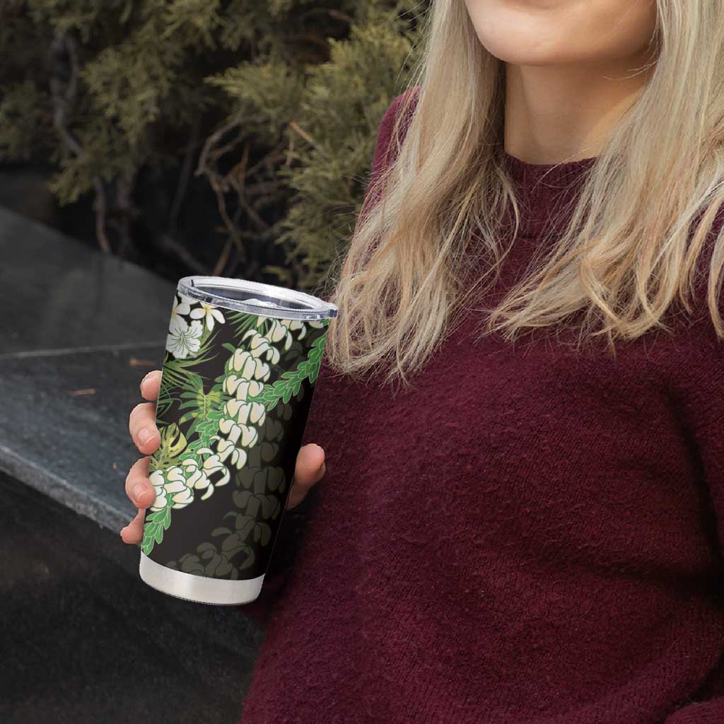 Omaomao Aloha Hawaii Lei Tumbler Cup Tropical Flowers Elegant Vibe - Polynesian Pride