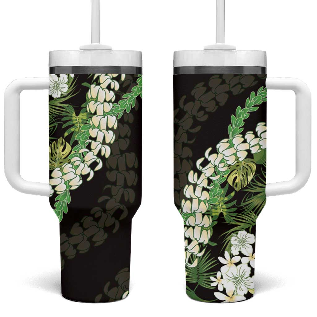 Omaomao Aloha Hawaii Lei Tumbler With Handle Tropical Flowers Elegant Vibe - Polynesian Pride