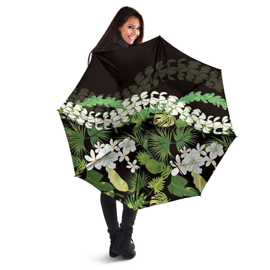 Omaomao Aloha Hawaii Lei Umbrella Tropical Flowers Elegant Vibe - Polynesian Pride