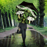 Omaomao Aloha Hawaii Lei Umbrella Tropical Flowers Elegant Vibe - Polynesian Pride