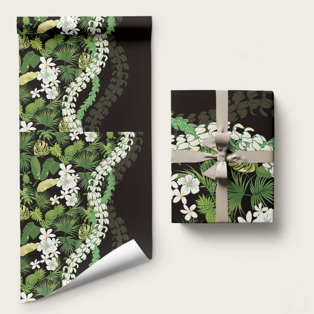 Omaomao Aloha Hawaii Lei Wrapping Paper Tropical Flowers Elegant Vibe - Polynesian Pride