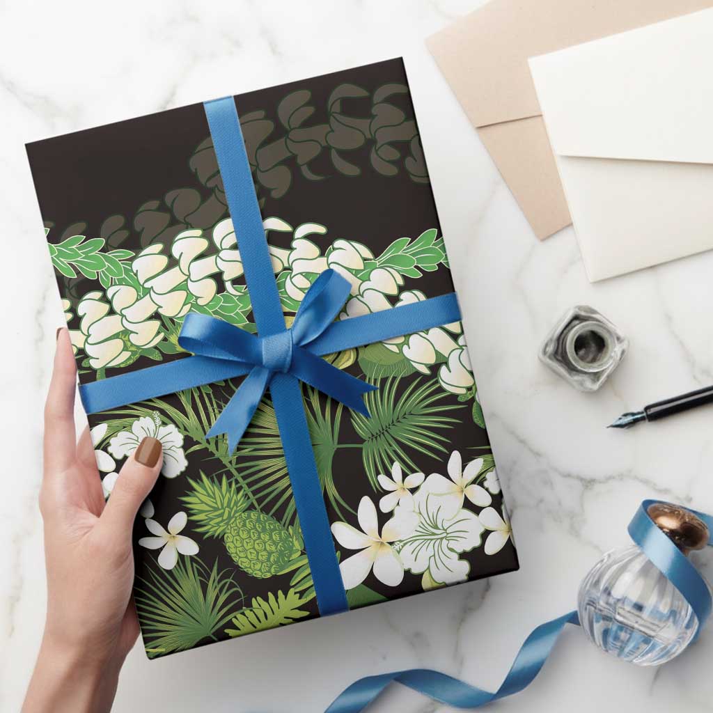 Omaomao Aloha Hawaii Lei Wrapping Paper Tropical Flowers Elegant Vibe - Polynesian Pride