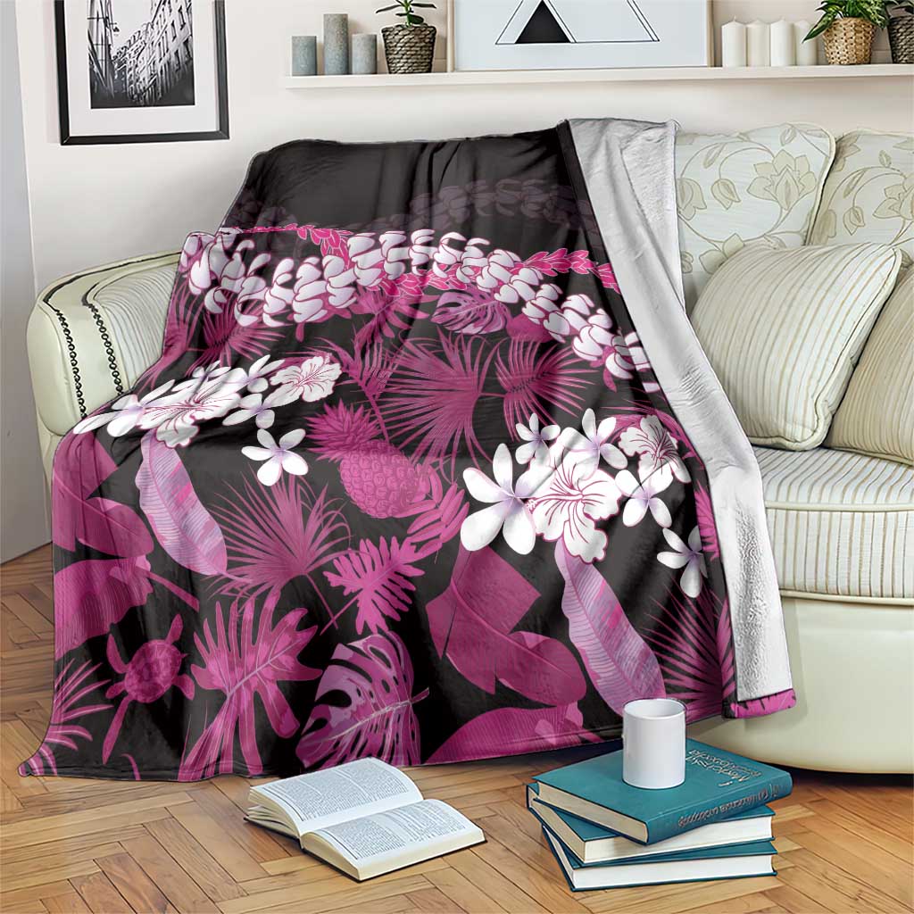 Akala Aloha Hawaii Lei Blanket Tropical Flowers Elegant Vibe - Polynesian Pride