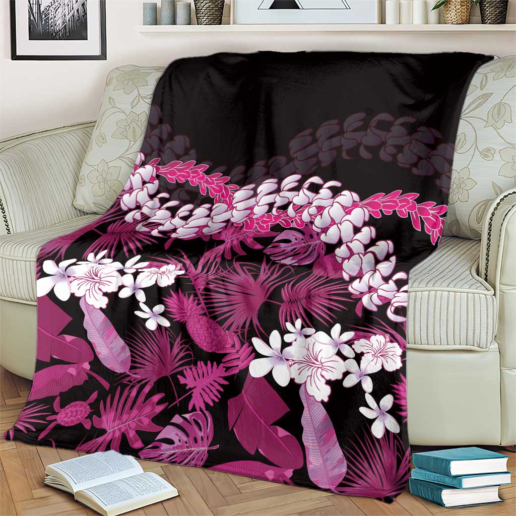 Akala Aloha Hawaii Lei Blanket Tropical Flowers Elegant Vibe - Polynesian Pride