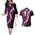 Akala Aloha Hawaii Lei Couples Matching Off The Shoulder Long Sleeve Dress and Hawaiian Shirt Tropical Flowers Elegant Vibe - Polynesian Pride