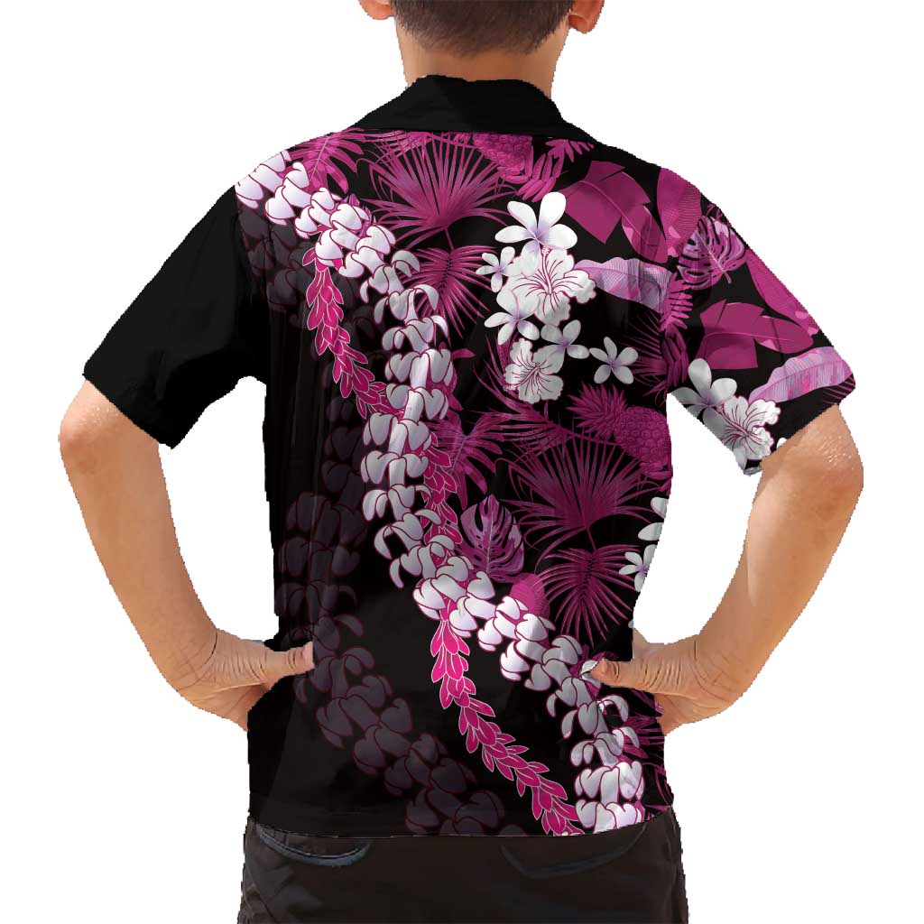 Akala Aloha Hawaii Lei Family Matching Long Sleeve Bodycon Dress and Hawaiian Shirt Tropical Flowers Elegant Vibe - Polynesian Pride