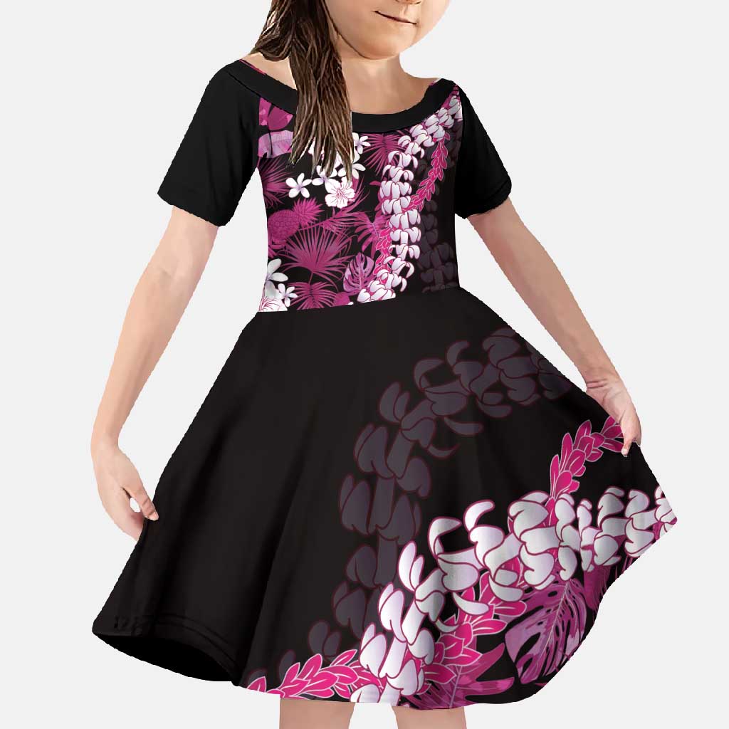 Akala Aloha Hawaii Lei Family Matching Off Shoulder Maxi Dress and Hawaiian Shirt Tropical Flowers Elegant Vibe - Polynesian Pride