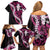 Akala Aloha Hawaii Lei Family Matching Off Shoulder Short Dress and Hawaiian Shirt Tropical Flowers Elegant Vibe - Polynesian Pride