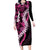 Akala Aloha Hawaii Lei Long Sleeve Bodycon Dress Tropical Flowers Elegant Vibe - Polynesian Pride
