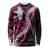 Akala Aloha Hawaii Lei Long Sleeve Shirt Tropical Flowers Elegant Vibe - Polynesian Pride