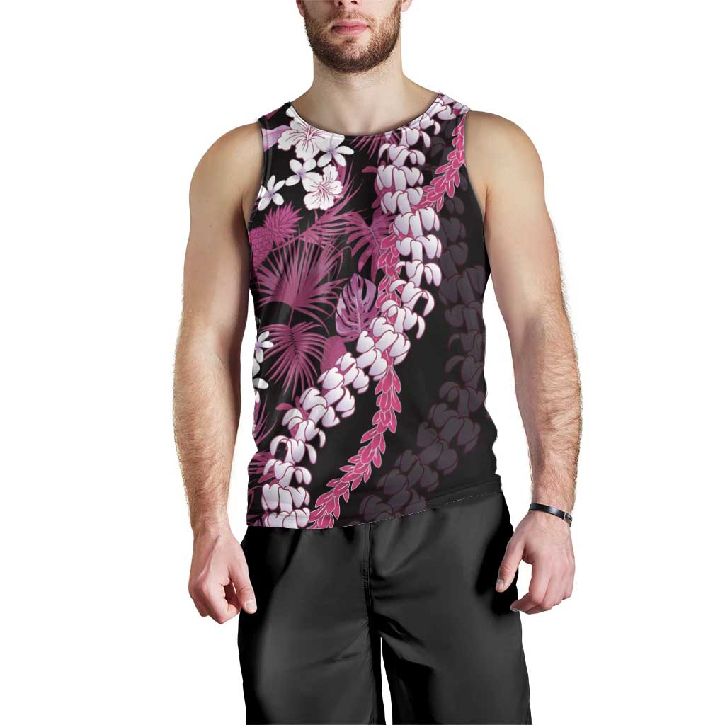 Akala Aloha Hawaii Lei Men Tank Top Tropical Flowers Elegant Vibe LT14 - Polynesian Pride