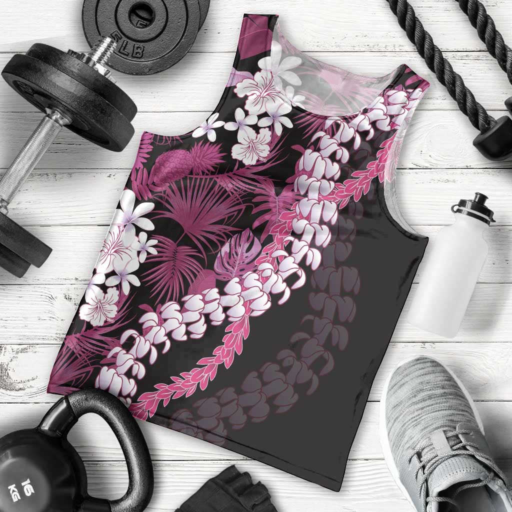 Akala Aloha Hawaii Lei Men Tank Top Tropical Flowers Elegant Vibe LT14 - Polynesian Pride