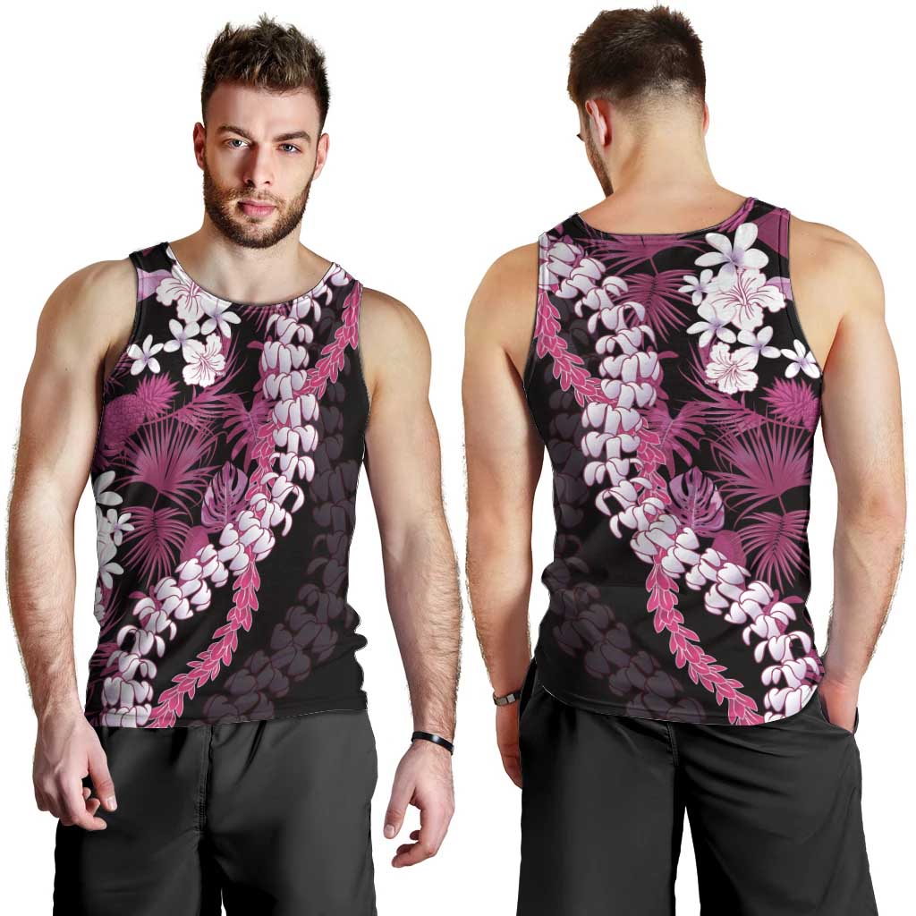 Akala Aloha Hawaii Lei Men Tank Top Tropical Flowers Elegant Vibe LT14 - Polynesian Pride