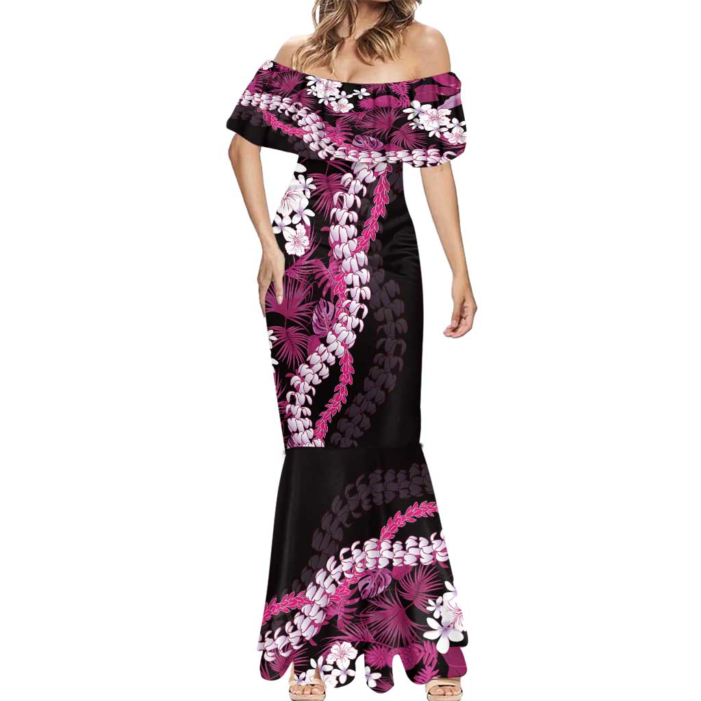 Akala Aloha Hawaii Lei Mermaid Dress Tropical Flowers Elegant Vibe - Polynesian Pride