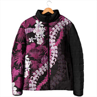 Akala Aloha Hawaii Lei Padded Jacket Tropical Flowers Elegant Vibe - Polynesian Pride