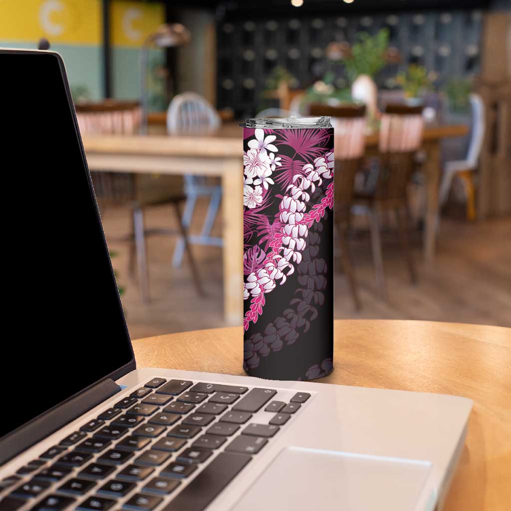 Akala Aloha Hawaii Lei Skinny Tumbler Tropical Flowers Elegant Vibe - Polynesian Pride