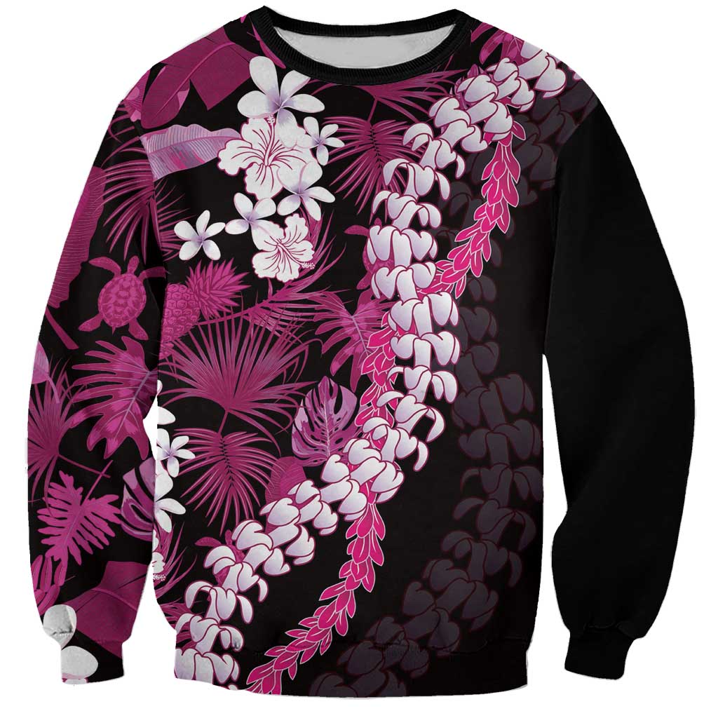 Akala Aloha Hawaii Lei Sweatshirt Tropical Flowers Elegant Vibe LT14 Unisex Pink - Polynesian Pride