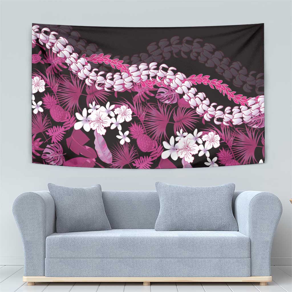 Akala Aloha Hawaii Lei Tapestry Tropical Flowers Elegant Vibe - Polynesian Pride