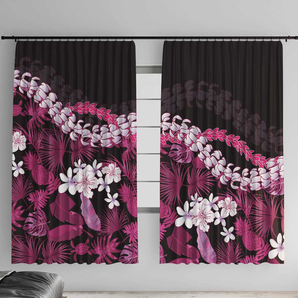 Akala Aloha Hawaii Lei Window Curtain Tropical Flowers Elegant Vibe - Polynesian Pride