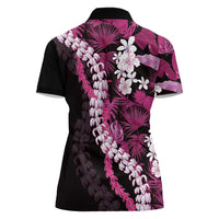 Akala Aloha Hawaii Lei Women Polo Shirt Tropical Flowers Elegant Vibe - Polynesian Pride