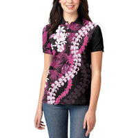 Akala Aloha Hawaii Lei Women Polo Shirt Tropical Flowers Elegant Vibe - Polynesian Pride